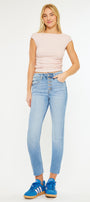 Priscilla High Rise Slim Straight Leg Jeans - Official Kancan USA