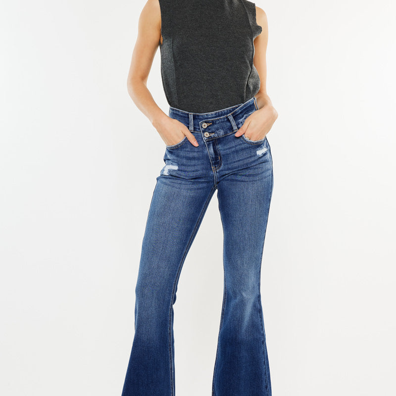 Amaya High Rise Flare Jeans - Official Kancan USA