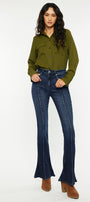 Graciela High Rise Peplum Flare Jeans - Official Kancan USA