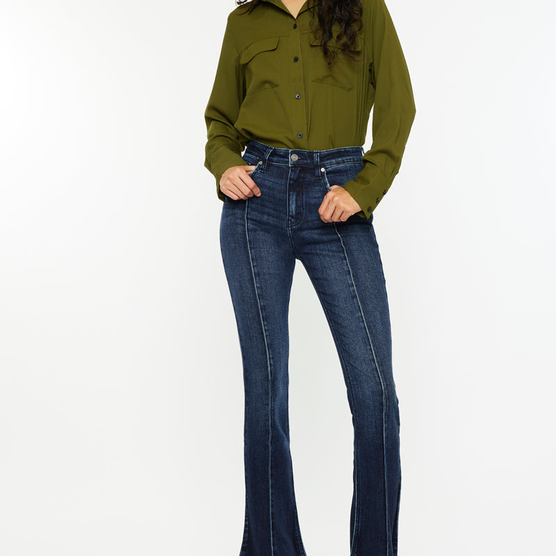 Graciela High Rise Peplum Flare Jeans - Official Kancan USA