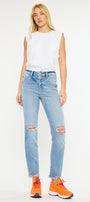 Clover High Rise Slim Straight Fit Leg Jeans - Official Kancan USA