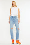 Clover High Rise Slim Straight Fit Leg Jeans - Official Kancan USA