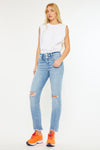 Clover High Rise Slim Straight Fit Leg Jeans - Official Kancan USA