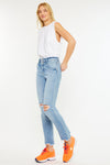Clover High Rise Slim Straight Fit Leg Jeans - Official Kancan USA