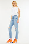 Clover High Rise Slim Straight Fit Leg Jeans - Official Kancan USA