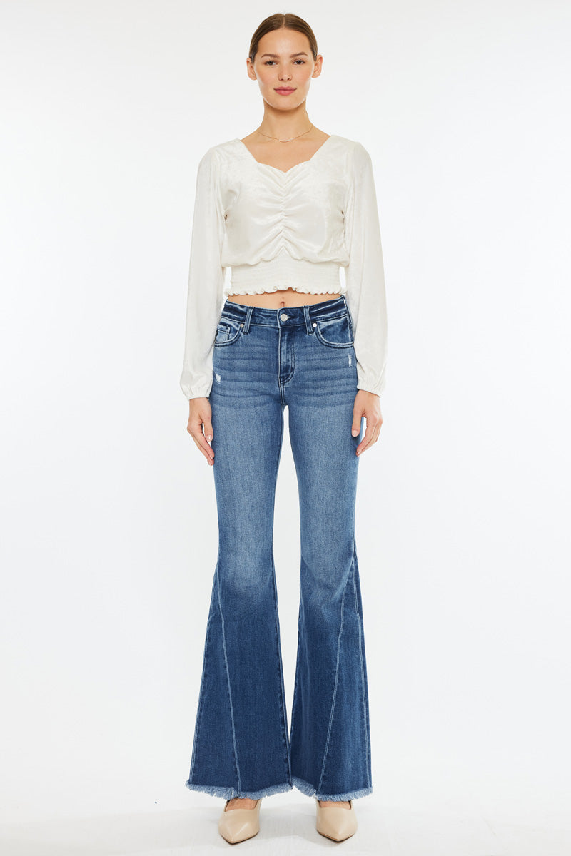 Cleo Mid Rise Flare Jeans - Official Kancan USA