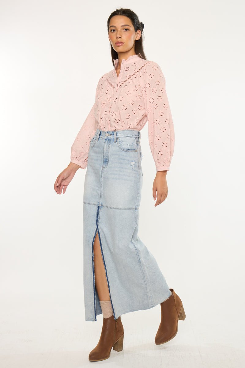 Babe Maxi Denim Skirt - Official Kancan USA