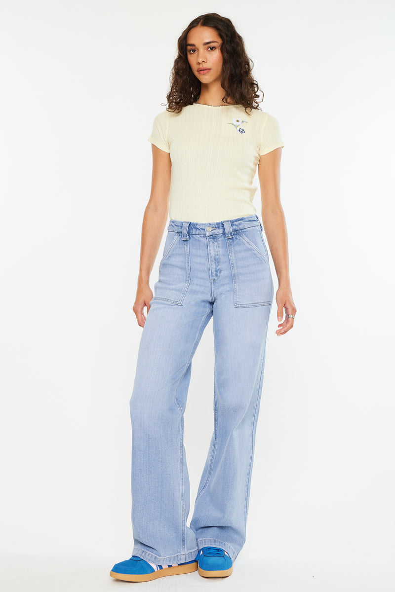 Astra High Rise Wide Leg Jeans - Official Kancan USA