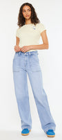 Astra High Rise Wide Leg Jeans - Official Kancan USA