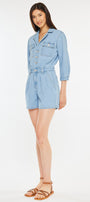 Aileen Sleeves Denim Romper - Official Kancan USA