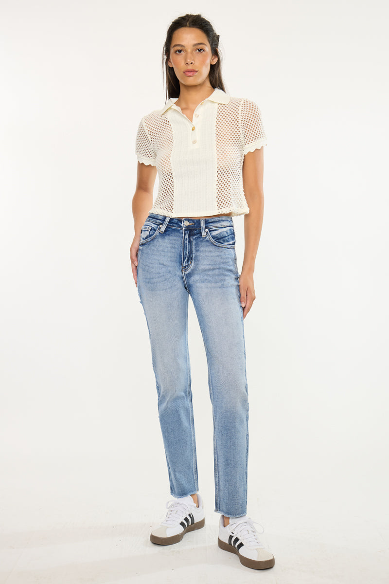 Sadie High Rise Straight Leg Jeans - Official Kancan USA