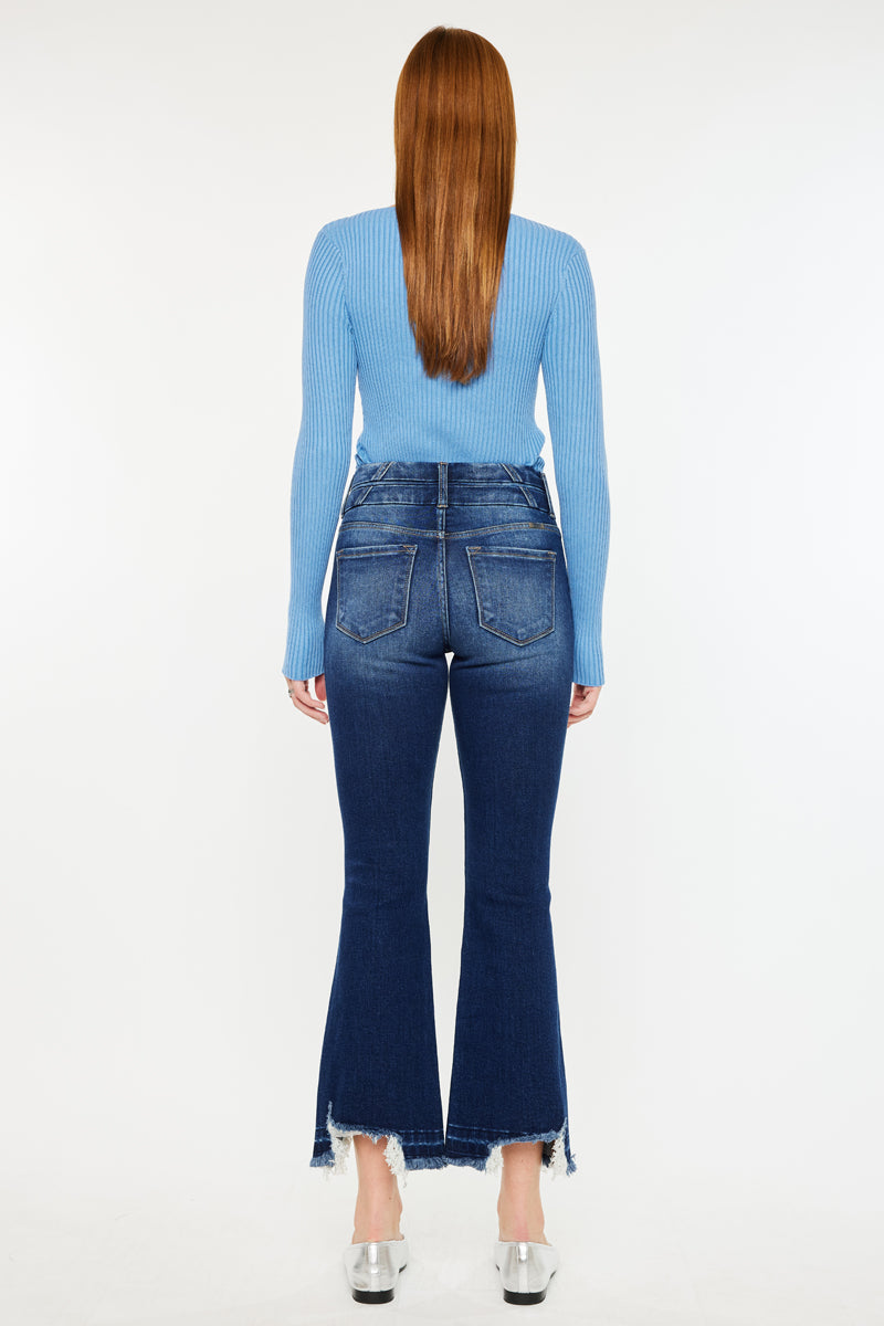 Celina High Rise Cropped Flare Jeans - Official Kancan USA