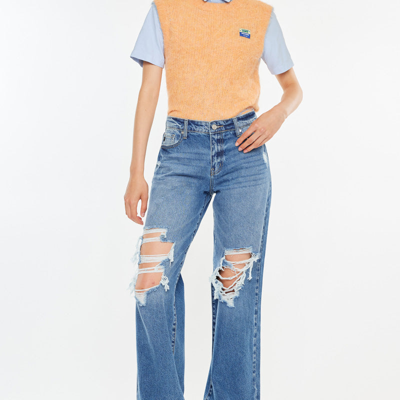 Linda High Rise Wide Leg Jeans - Official Kancan USA