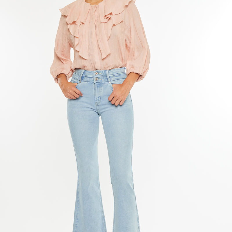 Yasmine High Rise Cropped Flare - Official Kancan USA