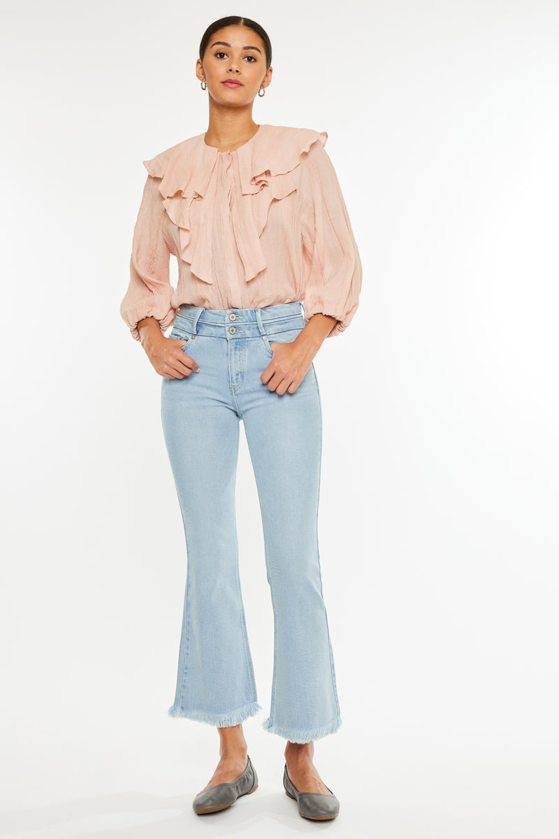 Yasmine High Rise Cropped Flare - Official Kancan USA