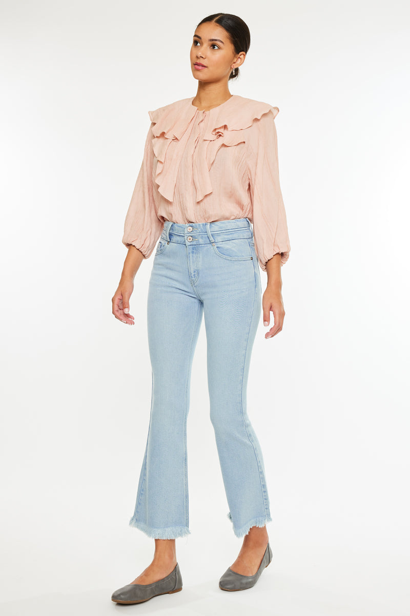 Yasmine High Rise Cropped Flare - Official Kancan USA