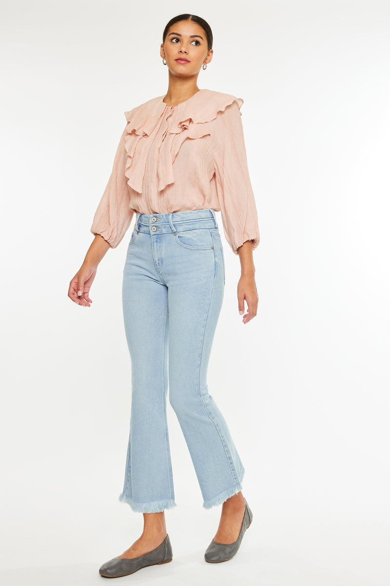 Yasmine High Rise Cropped Flare - Official Kancan USA