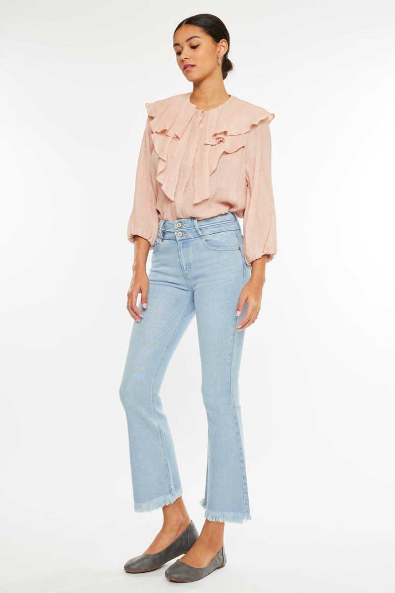 Yasmine High Rise Cropped Flare - Official Kancan USA