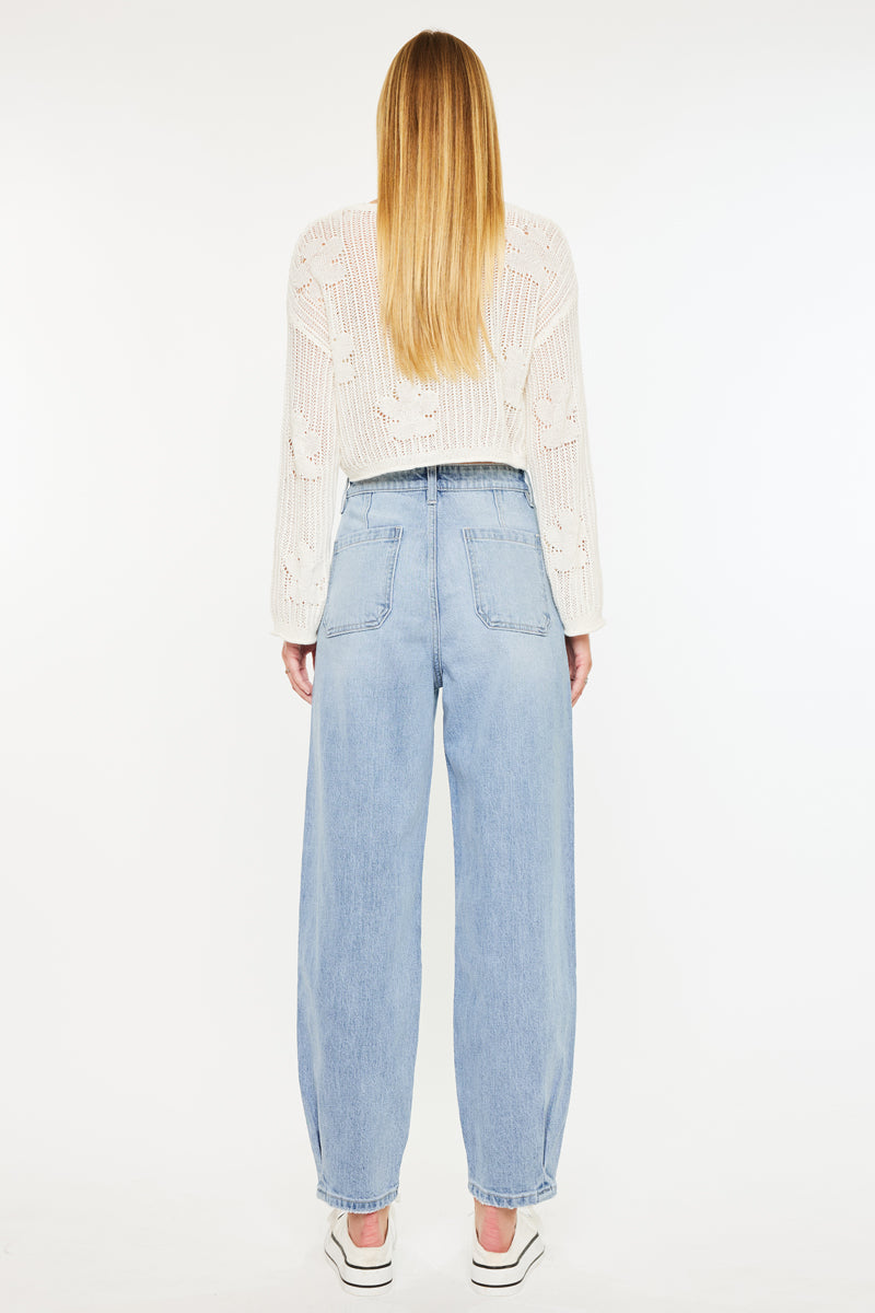 Rea Ultra High Rise Wide Tapered Fit Jeans - Official Kancan USA