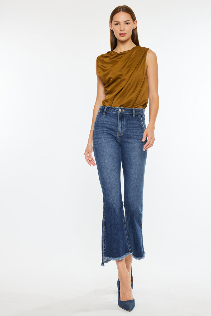 Reba High Rise Cropped Flare Jeans - Official Kancan USA