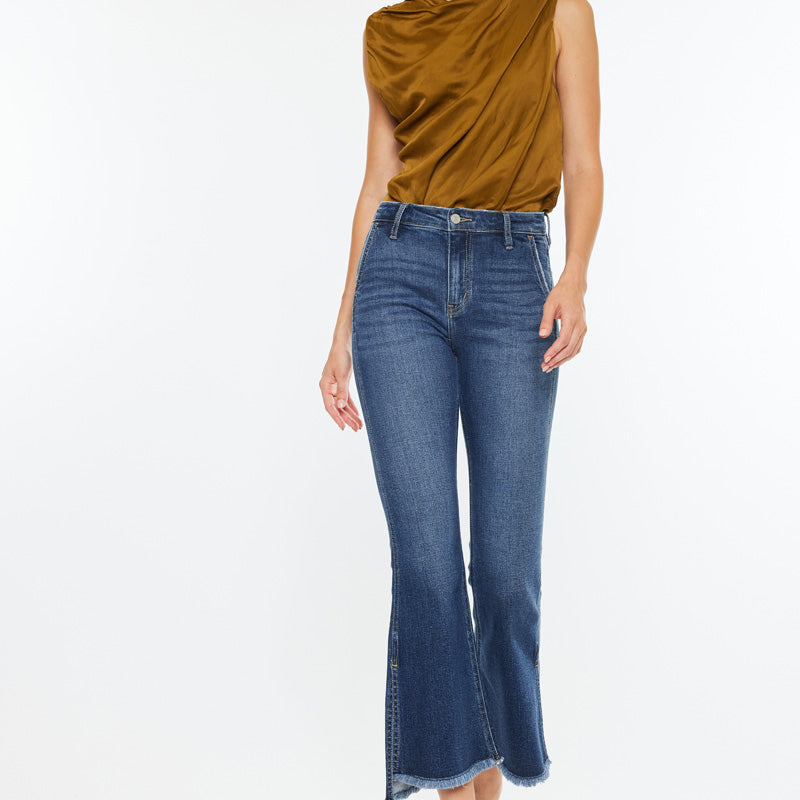 Reba High Rise Cropped Flare Jeans - Official Kancan USA