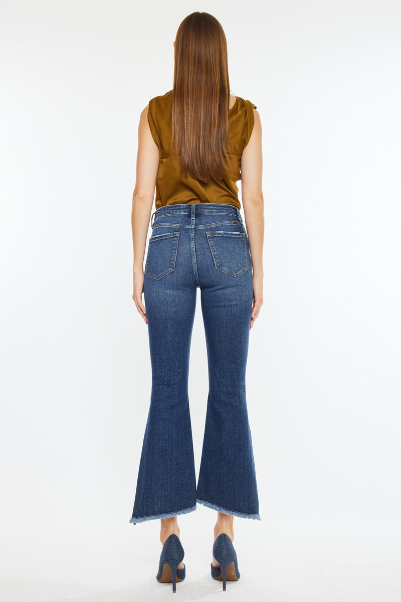 Reba High Rise Cropped Flare Jeans - Official Kancan USA
