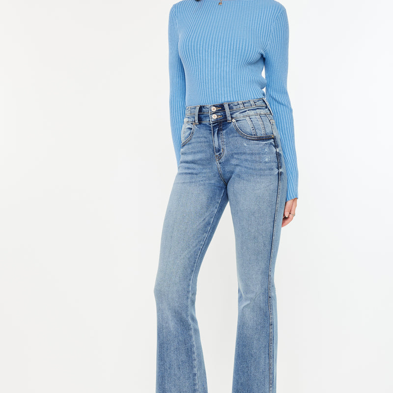 Trina High Rise Flare Jeans - Official Kancan USA
