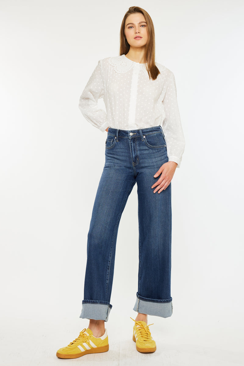 Samara High Rise Wide Leg Jeans - Official Kancan USA
