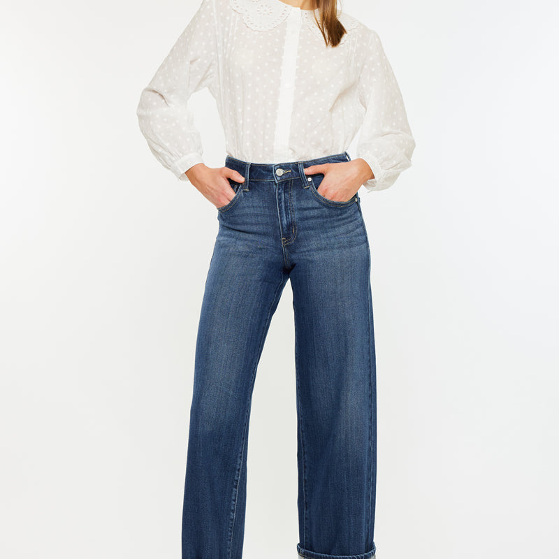 Samara High Rise Wide Leg Jeans - Official Kancan USA