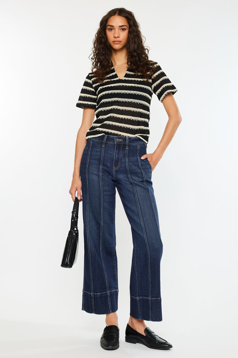 Ashley High Rise Wide Leg Jeans - Official Kancan USA