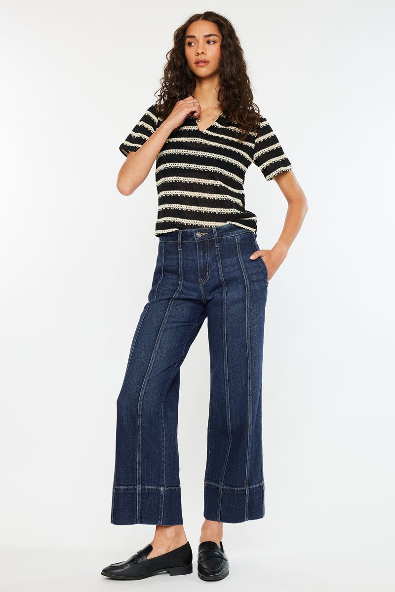 Ashley High Rise Wide Leg Jeans - Official Kancan USA