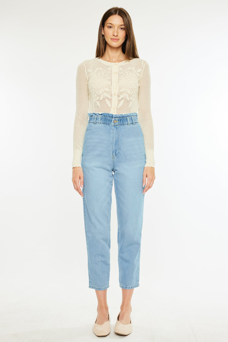Dottie Ultra High Rise Paper Bag Slouch Fit Jeans - Official Kancan USA