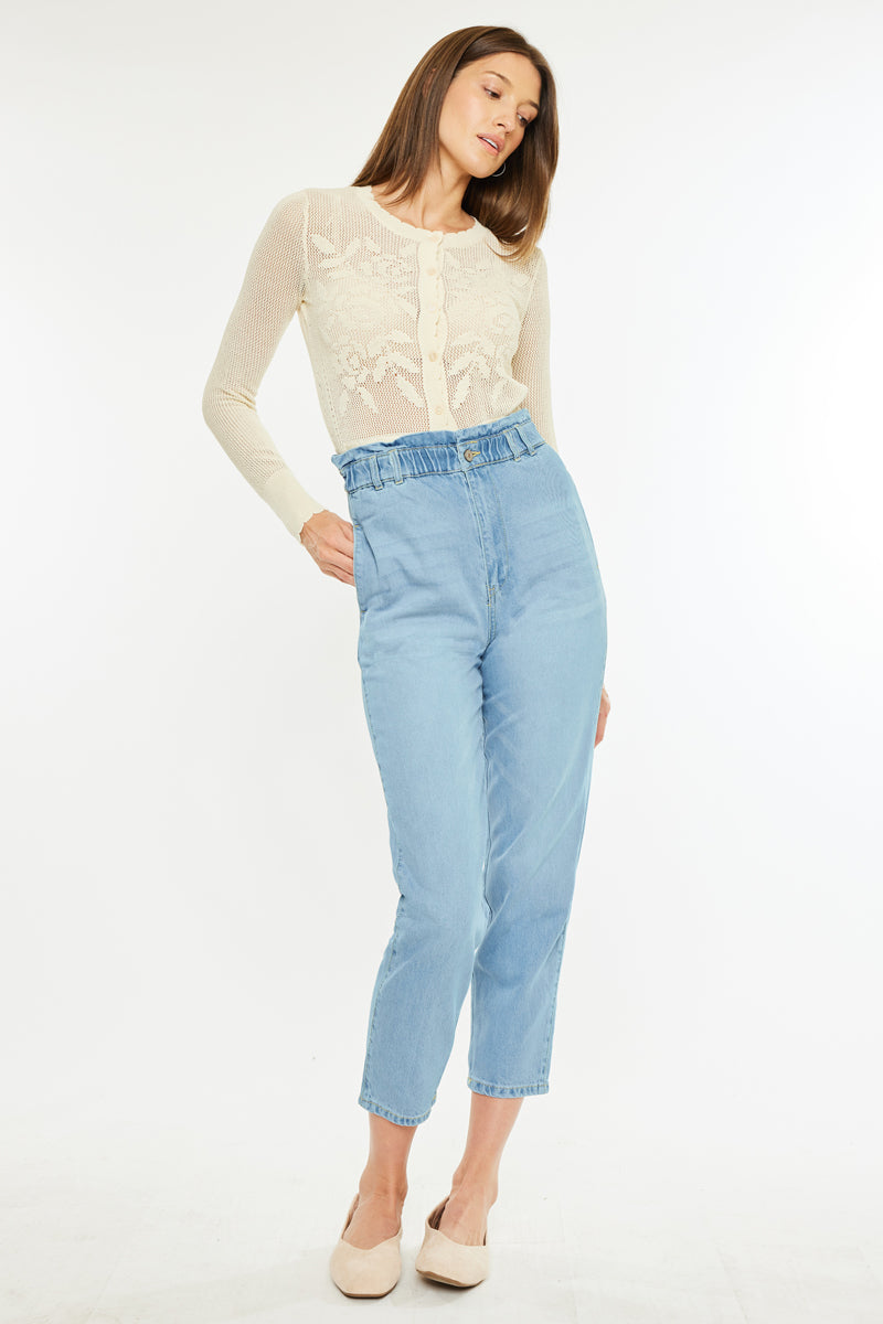 Dottie Ultra High Rise Paper Bag Slouch Fit Jeans - Official Kancan USA