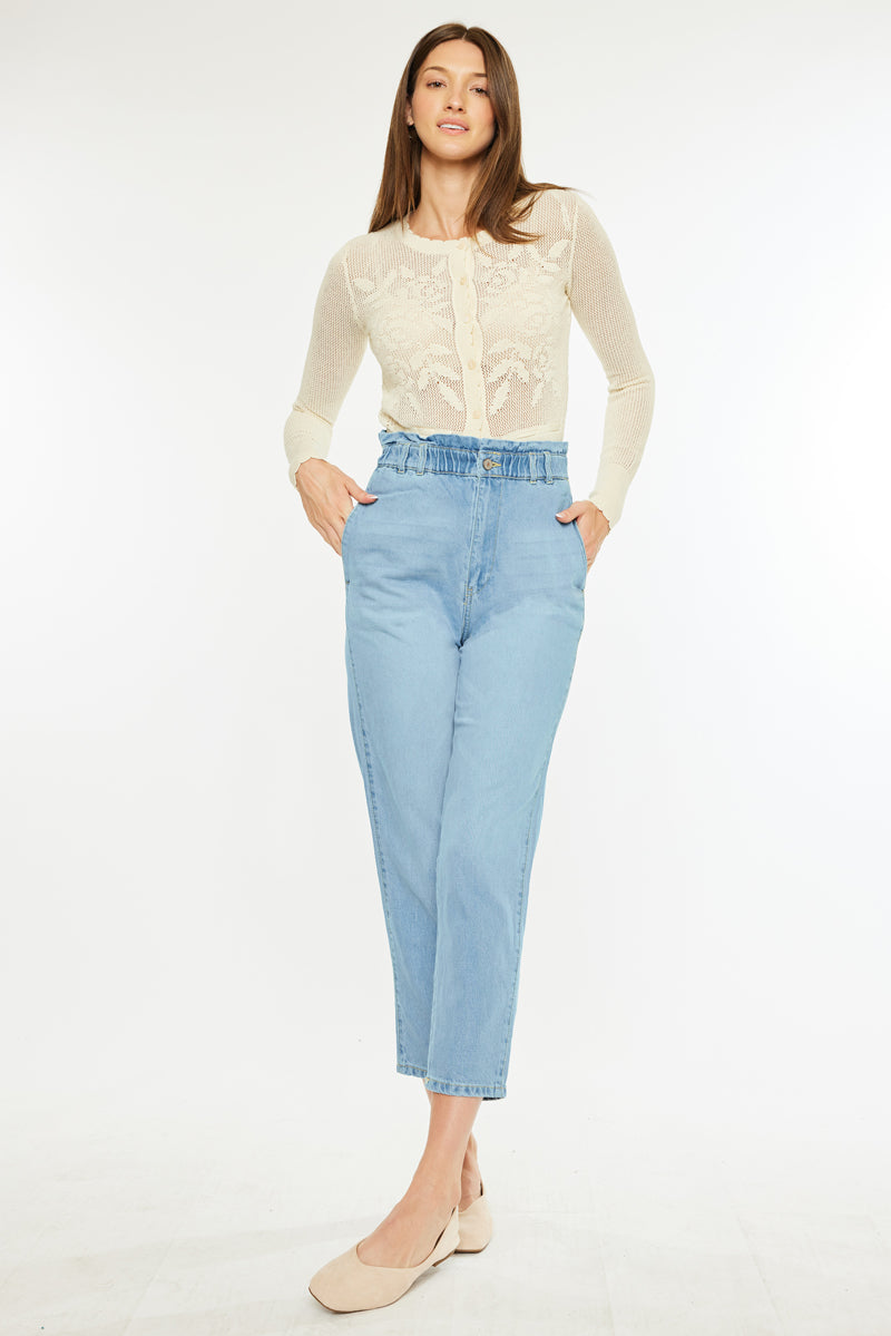 Dottie Ultra High Rise Paper Bag Slouch Fit Jeans - Official Kancan USA