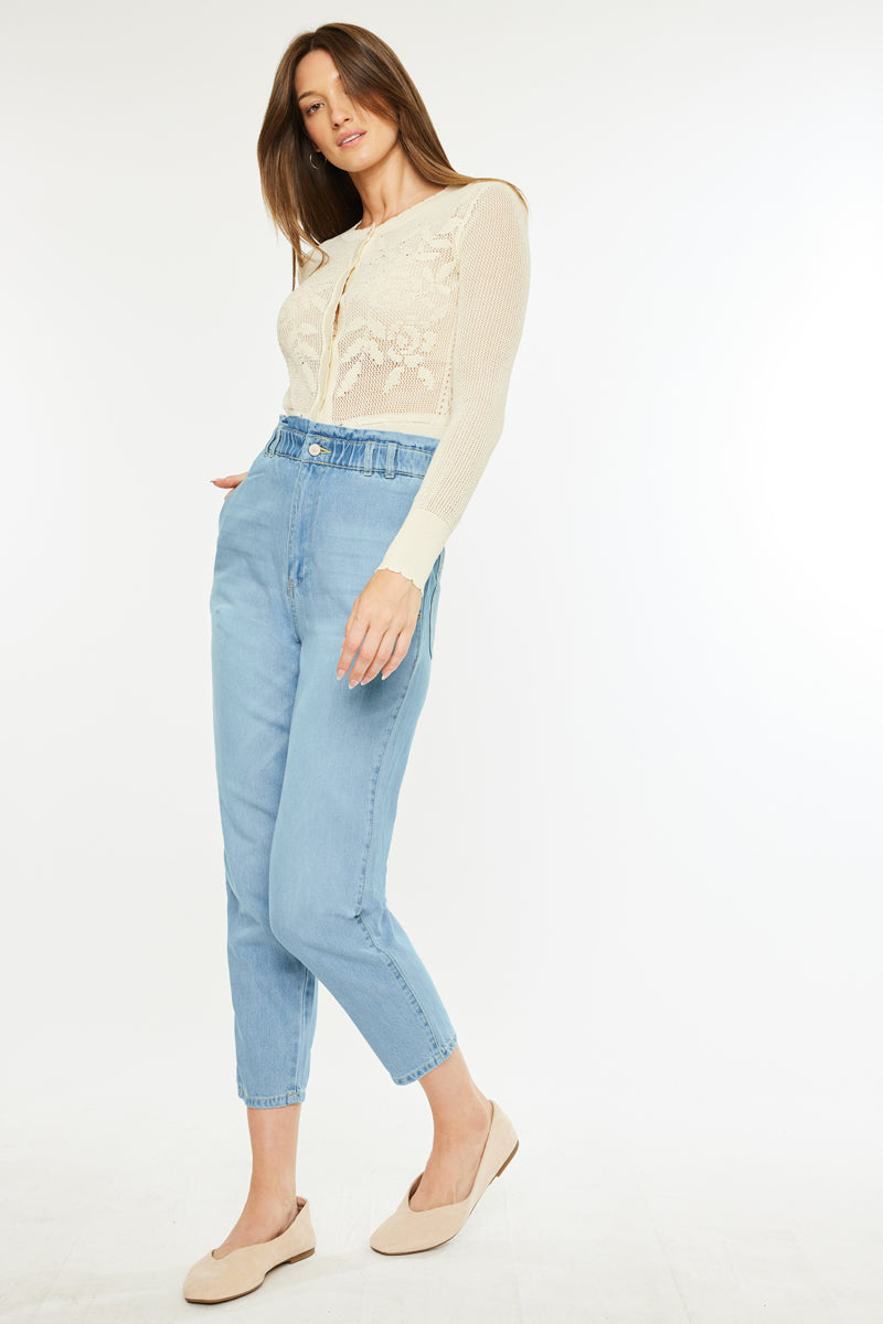 Dottie Ultra High Rise Paper Bag Slouch Fit Jeans - Official Kancan USA