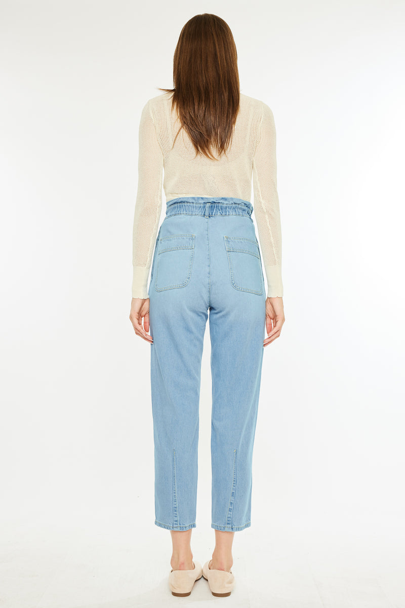 Dottie Ultra High Rise Paper Bag Slouch Fit Jeans - Official Kancan USA