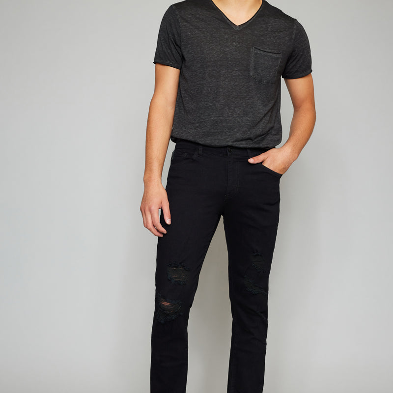 Henry Black Distressed Regular Skinny - Official Kancan USA