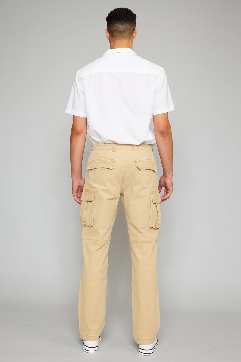 Nelson Camel Relaxed Cargo Pants - Men | Kancan USA
