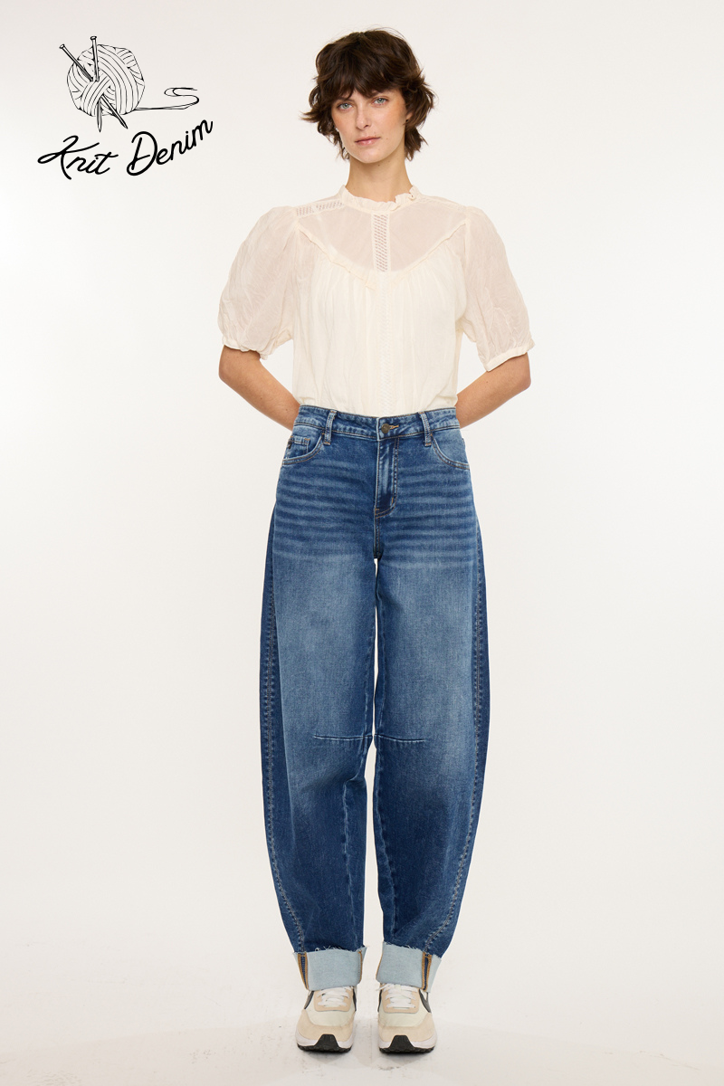 Maeby Knit Low Slung Horseshoe Pants | Trendy Fit – Kancan USA