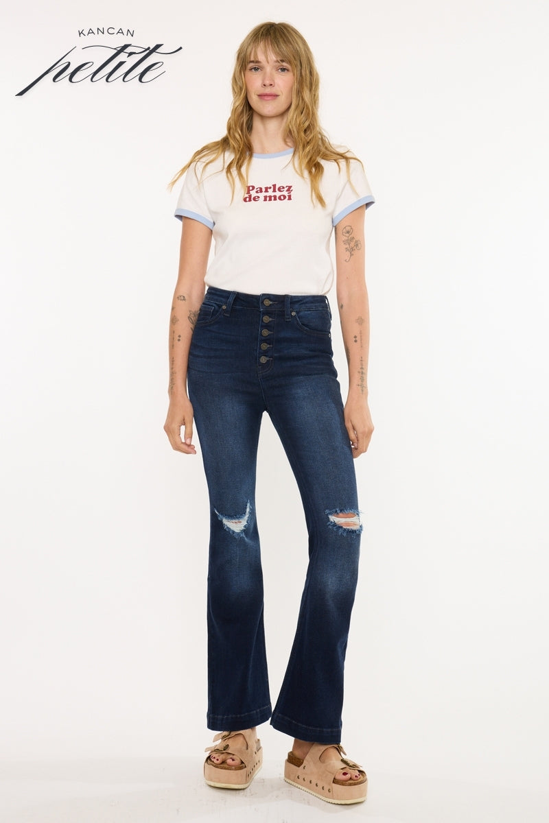 Dixie Ultra High Rise Flare (Petite) – Kancan USA