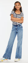 Glen High Rise Wide Leg Flare Kid Jeans - Official Kancan USA