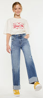 Nia High Rise Kid Straight Jeans - Official Kancan USA