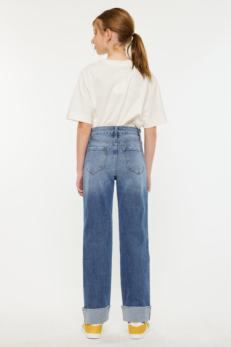 Nia High Rise Kid Straight Jeans - Official Kancan USA