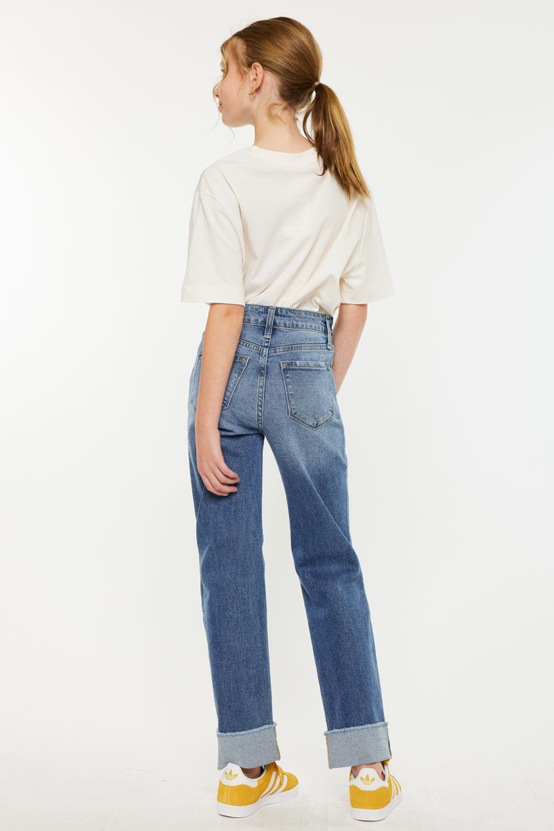 Nia High Rise Kid Straight Jeans - Official Kancan USA