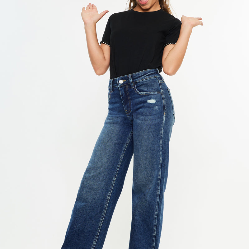 Dania High Rise Wide Leg Kids Jeans - Official Kancan USA