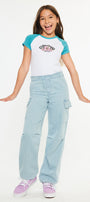 Inez High Rise Kids Relaxed Cargo Pants - Official Kancan USA