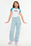 Inez High Rise Kids Relaxed Cargo Pants - Official Kancan USA
