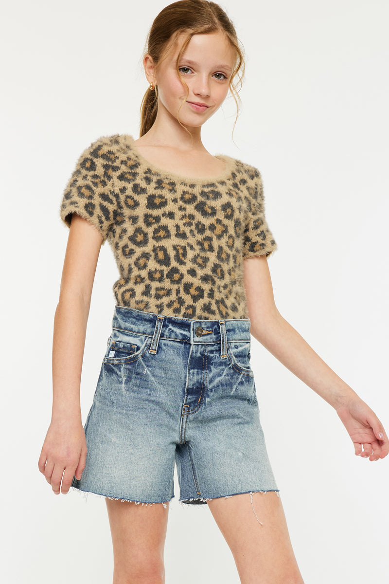 Junie High Rise Kids Shorts - Official Kancan USA