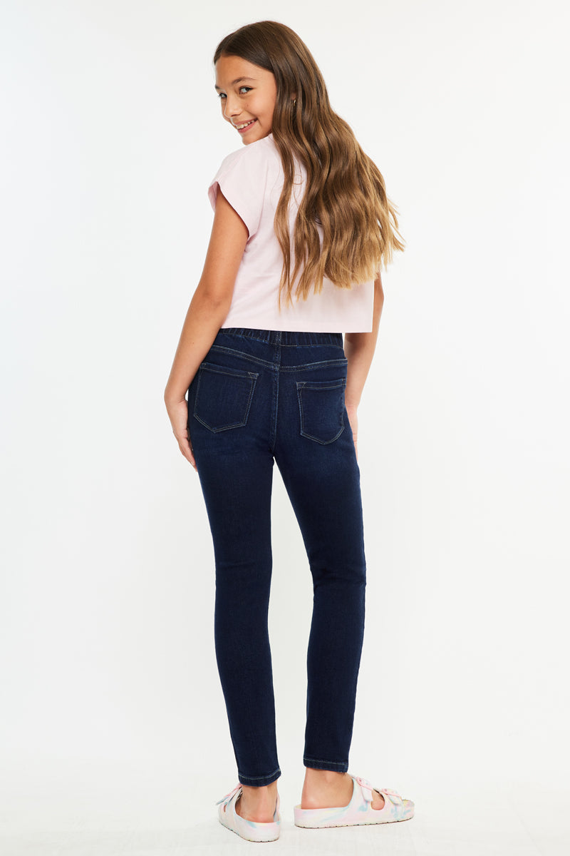 Crystal High Rise Ankle Skinny Kid Jeans - Official Kancan USA