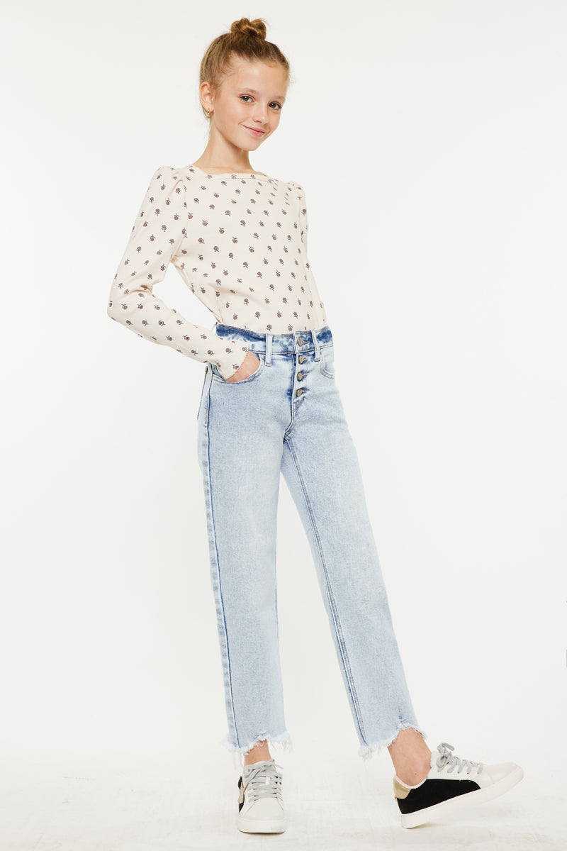 Maggy High Rise Kids Cropped Straight - Official Kancan USA